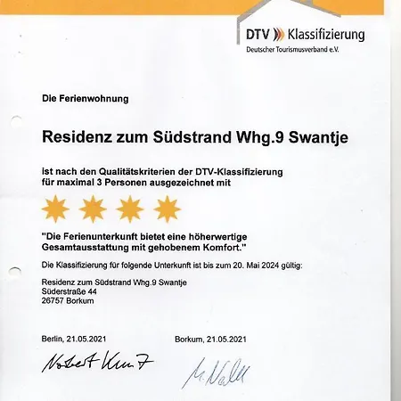 아파트 Swantje In Residenz Zum Suedstrand *